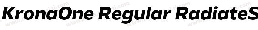 KronaOne Regular RadiateSans Bold字体转换